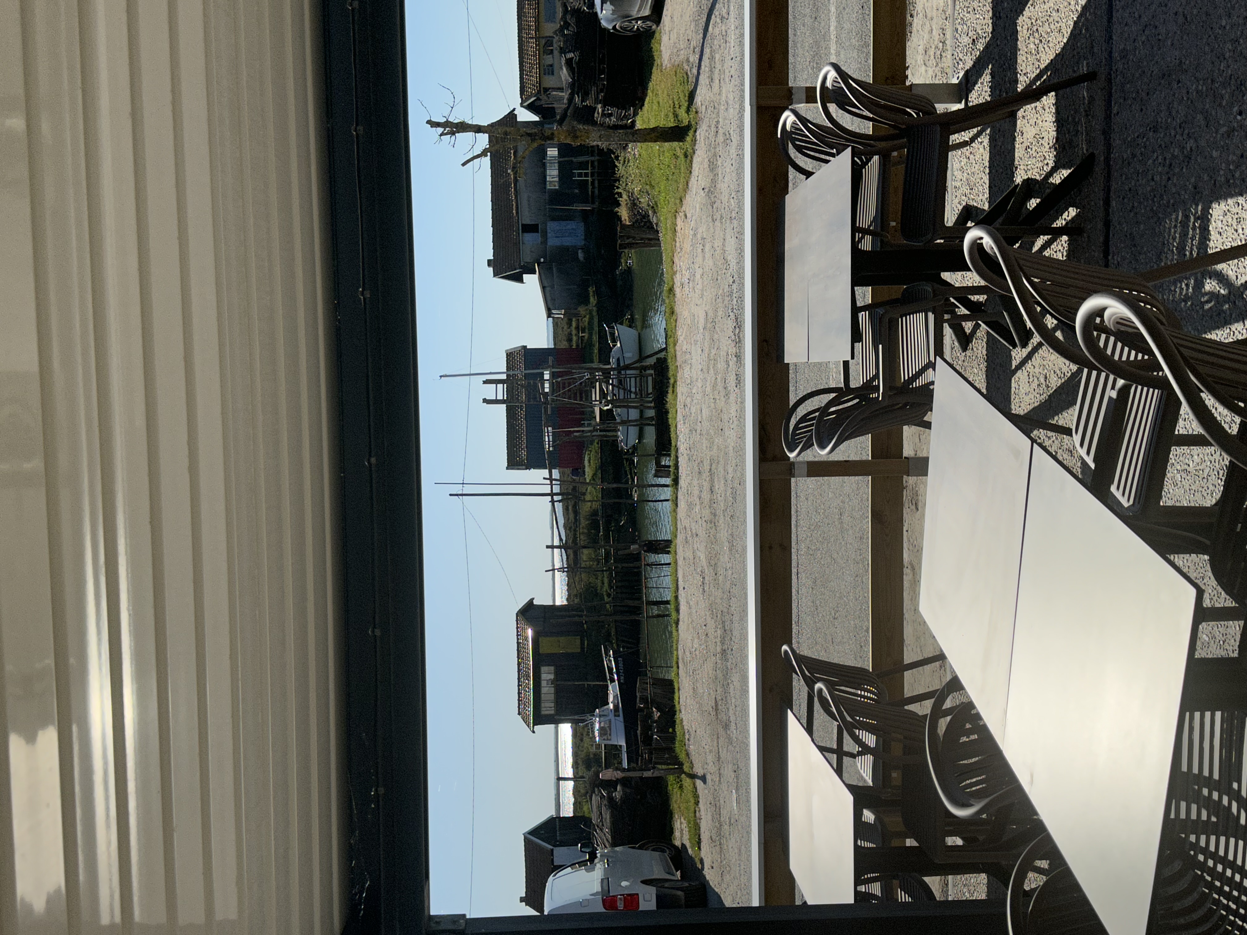 Vue sur les cabanes ostréicoles